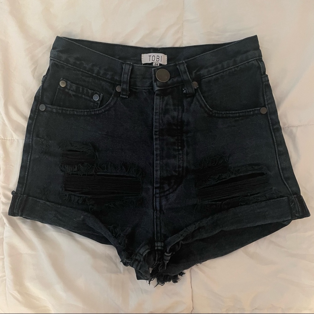 TOBI High waisted denim shorts